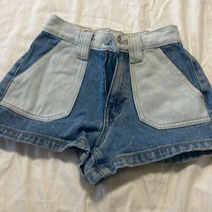 Pacsun multicolored jean shorts size extra small